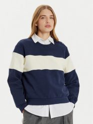 Gant Bluza Color Blocked 4201254 Granatowy Loose Fit. Niebieskie bluzy Gant, xs, bez wzorów, z bawełny, bez kaptura. Za 329.99 zł.