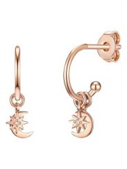 Nahla Jewels Pozłacane kolczyki-półkreole z cyrkoniami rozmiar: onesize. Białe kolczyki Nahla Jewels, z cyrkonią, pozłacane. Za 88.23 zł.