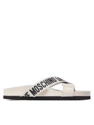 LOVE MOSCHINO Klapki JA28263G0IIX110A Brązowy. Brązowe klapki Love Moschino, bez wzorów, ze skóry, bez obcasa, bez zapięcia. Za 579.99 zł.