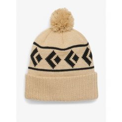 Czapka zimowa Black Diamond Tom Pom Beanie - pine smoke. Brązowe czapki zimowe Black Diamond, bez wzorów, sportowe. Za 109.99 zł.