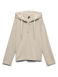 Vero Moda Bluza w kolorze beżowym rozmiar: XS. Brązowe bluzy Vero Moda, xs, bez wzorów, z kapturem. Za 144.95 zł.