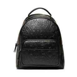 Plecak Armani Exchange. Czarne plecaki Armani Exchange, bez wzorów, bez dodatków. Za 729.99 zł.