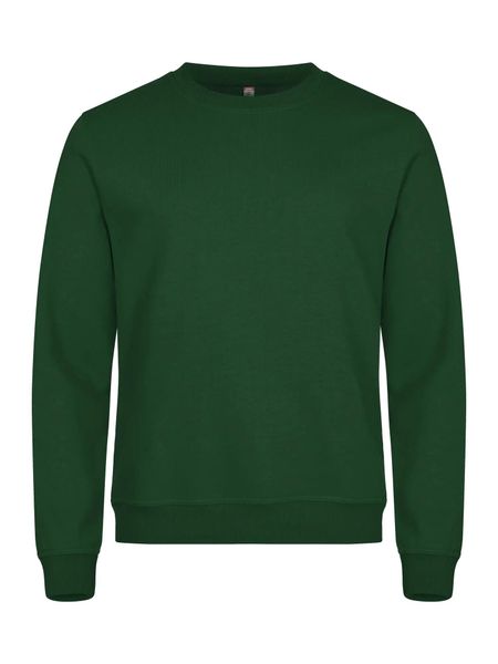 Clique Basic Roundneck bluza unisex z okrągłym dekoltem, materiał. Zielone bluzy CLIQUE, xl, bez wzorów, z bawełny, bez kaptura. Za 155.60 zł.