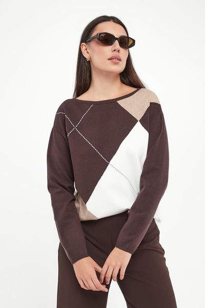 Sweter damski w romby JOSEPH RIBKOFF. Swetry Joseph Ribkoff, xs, bez wzorów, bez ramiączek. Za 949.00 zł.