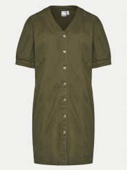 Vero Moda Curve Sukienka codzienna Wild Gena 10302450 Zielony Regular Fit. Zielone sukienki Vero Moda Curve, na co dzień, bez wzorów, z bawełny, bez kołnierzyka, bez ramiączek, proste. Za 119.99 zł.