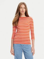 Tommy Hilfiger Bluzka New Cody WW0WW40589 Pomarańczowy Slim Fit. Brązowe bluzki Tommy Hilfiger, xs, bez wzorów, bez kołnierzyka, bez ramiączek. Za 259.99 zł.