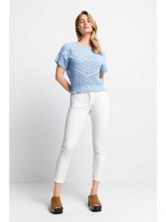Rich & Royal Sweter w kolorze błękitnym rozmiar: S. Niebieskie swetry Rich & Royal, s, bez wzorów, z bawełny, bez ramiączek. Za 185.32 zł.