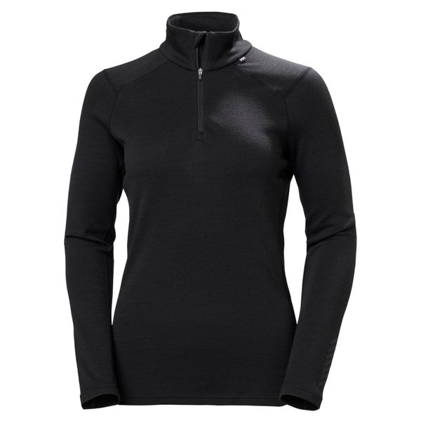 Bluza damska 1/2 zip Helly Hansen Lifa Merino Midweight. Czarne bluzy Helly Hansen, bez wzorów, bez ramiączek, bez kaptura. Za 434.50 zł.