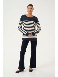 CULTURE Sweter w kolorze granatowym rozmiar: XXL. Niebieskie swetry Culture, xxl, bez wzorów, bez ramiączek. Za 130.99 zł.