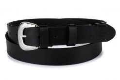 Pasek skórzany Beltimore r.115-130 cm U56 czarny. Czarne paski bez wzorów. Za 49.90 zł.