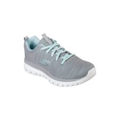 Buty do chodzenia damskie Skechers Graceful Twisted Fortune. Szare buty sportowe lifestyle Skechers, bez wzorów, z gumy, sportowe, bez zapięcia, skechers sport. W wyprzedaży za 225.65 zł.