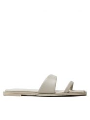 Calvin Klein Klapki Flat Slide Lth HW0HW02071 Beżowy. Brązowe klapki Calvin Klein, bez wzorów, ze skóry, bez obcasa, bez zapięcia. Za 319.99 zł.