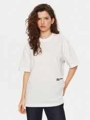 Karl Lagerfeld Jeans T-Shirt A1W17030 Biały Relaxed Fit. Białe t-shirty Karl Lagerfeld Jeans, s, bez wzorów, z bawełny, bez kołnierzyka, bez ramiączek. Za 289.99 zł.