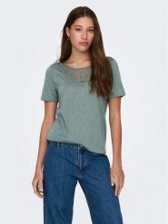 JDY T-Shirt Dodo 15296235 Zielony Regular Fit. Zielone t-shirty JDY, s, bez wzorów, z syntetyku, bez kołnierzyka, bez ramiączek. Za 59.99 zł.