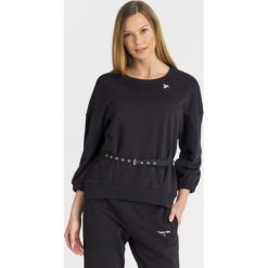 BLUZA Patrizia Pepe. Czarne bluzy Patrizia Pepe, l, z aplikacjami, z bawełny, bez ramiączek, bez kaptura. Za 533.40 zł.