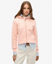 Bluza z kapturem z zamkiem Essential Logo Hb. Czerwone bluzy z kapturem Superdry, l, bez wzorów, z bawełny, z kapturem. Za 317.50 zł.