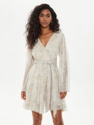 Guess Sukienka codzienna W4YK29 WDW82 Beżowy Regular Fit. Brązowe sukienki Guess, na co dzień, m, z aplikacjami, z syntetyku, bez kołnierzyka, bez ramiączek, proste. Za 339.99 zł.