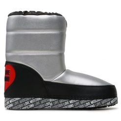 Śniegowce LOVE MOSCHINO. Szare śniegowce Love Moschino, bez wzorów, bez zapięcia. Za 1,029.00 zł.