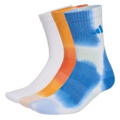 Skarpety Tie-Dye 3 Pairs. Białe skarpetki adidas, bez wzorów, z materiału. Za 99.95 zł.