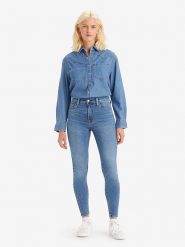 Levi's Dżinsy "720" - Super Skinny fit - w kolorze niebieskim rozmiar: W25/L32. Niebieskie jeansy Levi's, l, z aplikacjami, klasyczne, z podwyższonym stanem. Za 136.78 zł.