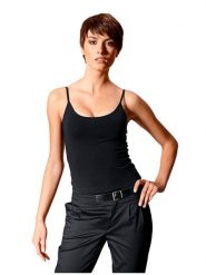 Heine Top w kolorze czarnym rozmiar: 50. Czarne topy Heine, bez wzorów, bez kołnierzyka, bez ramiączek. Za 43.99 zł.