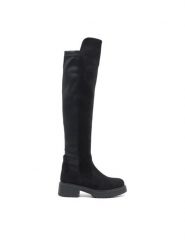 Jenny Fairy Muszkieterki JO-ANN WS5889-05 Czarny. Czarne kozaki Jenny Fairy, bez wzorów, z materiału, bez obcasa, na płaskiej podeszwie, bez zapięcia. Za 129.99 zł.