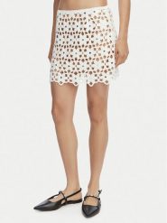 MICHAEL Michael Kors Spódnica mini MS670M4KNE Biały Regular Fit. Białe spódnice MICHAEL Michael Kors, m, bez wzorów, z syntetyku, mini, trapezowe. Za 859.99 zł.