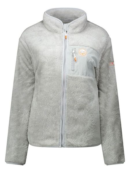 Geographical Norway Kurtka polarowa "Upecious" w kolorze szarym rozmiar: M. Szare kurtki Geographical Norway, m, bez wzorów, z polaru, bez kaptura. Za 104.89 zł.