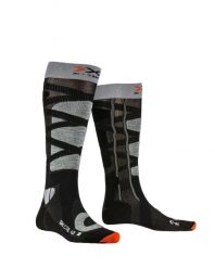 Skarpety narciarskie X-SOCKS SKI CONTROL 4.0. Brązowe skarpetki X-Socks, bez wzorów, z materiału. Za 98.00 zł.
