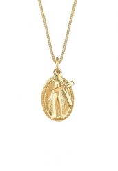 Elli Damski wizerunek Matki Boskiej Krzyż zawieszka duchowa w srebrze próby 925 Sterling Silver Naszyjniki 1 ct. Szare naszyjniki Elli, z materiału, srebrne. Za 293.99 zł.