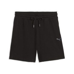 Damskie szorty z wysokim stanem HER 5" PUMA. Czarne szorty Puma, bez wzorów, sportowe. Za 179.00 zł.