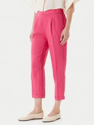 United Colors Of Benetton Spodnie materiałowe 4AGH558X5 Różowy Straight Fit. Czerwone spodnie materiałowe United Colors Of Benetton, bez wzorów, ze lnu. Za 209.99 zł.