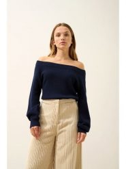 Just Cashmere Kaszmirowy sweter "Kelly" w kolorze granatowym rozmiar: XXL. Niebieskie swetry Just Cashmere, xxl, bez wzorów, z kaszmiru, bez ramiączek. Za 391.99 zł.