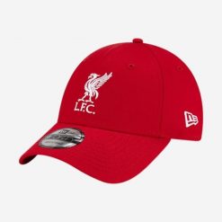 Czapka baseballówka z daszkiem New Era Liverpool FC. Czapki z daszkiem New Era, bez wzorów, z bawełny, sportowe. Za 119.99 zł.