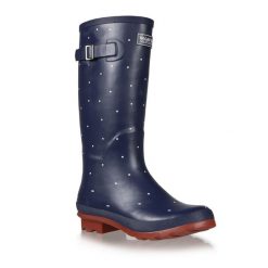 Damskie kalosze wysokie Ly Fairweather granatowe. Niebieskie kalosze Regatta, bez wzorów, z bawełny, bez zapięcia. W wyprzedaży za 244.99 zł.