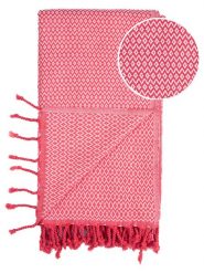 Towel to Go Chusta hammam "Samos" w kolorze różowym - 175 x 95 cm rozmiar: onesize. Różowe chusty Towel to Go, bez wzorów, z bawełny. Za 73.99 zł.