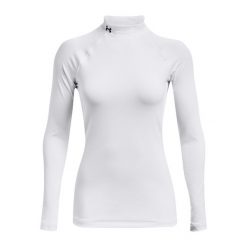Koszulka termiczna damska Under Armour ColdGear Authentics golf. Białe swetry Under Armour, xl, bez wzorów, z elastanu, bez ramiączek. Za 263.68 zł.