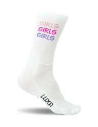 Skarpety Kolarskie Girls White. Białe skarpetki LUXA, bez wzorów, z elastanu. Za 49.90 zł.