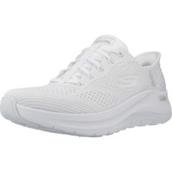 Buty SKECHERS ARCH FIT 2.0 SLIP-INS Biały. Białe buty do biegania Skechers, bez wzorów, z materiału, bez zapięcia, do biegania. Za 409.99 zł.