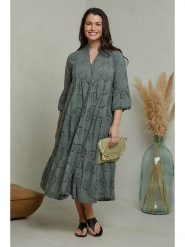 Curvy Lady Sukienka w kolorze khaki rozmiar: 48/50. Brązowe sukienki Curvy Lady, na co dzień, bez wzorów, z bawełny, klasyczne, bez kołnierzyka, bez ramiączek, maxi, proste. Za 169.67 zł.