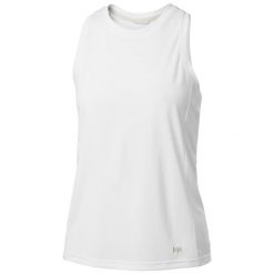 Damski tank top Helly Hansen Sval. Białe topy Helly Hansen, bez wzorów, z materiału, bez kołnierzyka, bez ramiączek. Za 188.50 zł.