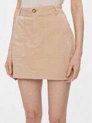 Pepe Jeans Spódnica mini Becky PL901091 Beżowy Slim Fit. Brązowe spódnice Pepe Jeans, xs, bez wzorów, z bawełny, mini. Za 199.99 zł.