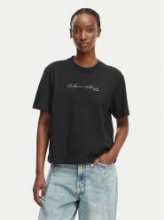 Calvin Klein Jeans T-Shirt LV047F820G Czarny Regular Fit. Czarne t-shirty Calvin Klein Jeans, s, bez wzorów, z bawełny, bez kołnierzyka, bez ramiączek. Za 209.99 zł.