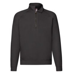 Bluza Unisex Premium Quarter Zip Raglan Dla Dorosłych. Zielone bluzy fruit of the loom, l, bez wzorów, z bawełny, z kapturem. Za 139.99 zł.