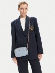Guess Torebka Noelle II HWZG96 72140 Błękitny. Niebieskie kopertówki Guess, z aplikacjami, ze skóry, wizytowe, bez dodatków. Za 289.99 zł.