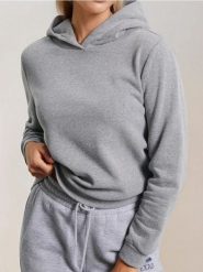 Bluza z kapturem i kieszenią - szary. Szare bluzy Sinsay, l, bez wzorów, bez ramiączek, z kapturem. Za 29.99 zł.