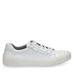 Trampki Caprice. Białe trampki Caprice, bez wzorów, bez zapięcia. Za 219.99 zł.