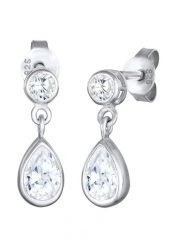 Elli Damskie eleganckie kolczyki krople z cyrkoniami ze srebra próby 925 Sterling Silver Kolczyki 1 ct. Szare kolczyki Elli, z cyrkonią, srebrne. Za 248.99 zł.