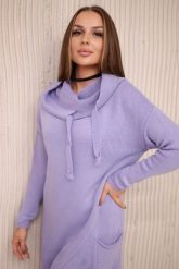 Sweter z kopertowym dołem jasny fioletowy. Fioletowe swetry KESI, l, bez wzorów, z wełny, plus size, bez ramiączek. Za 200.74 zł.