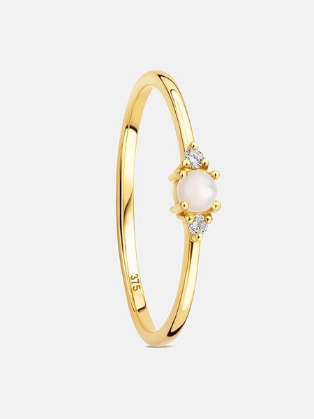 Revoni Złoty pierścionek z diamentem i perłą rozmiar: 54. Żółte pierścionki Revoni, z diamentem, złote. Za 861.99 zł.